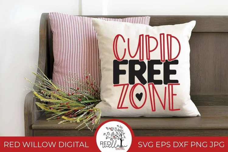 Cupid Free Zone | Valentine's Day SVG Cut File