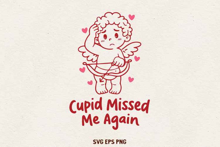 Cupid Valentine Design | Anti Valentine SVG PNG EPS