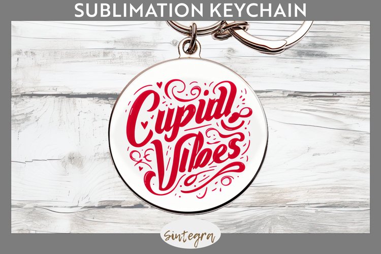Cupid Vibes v3 Round Keychain Sublimation