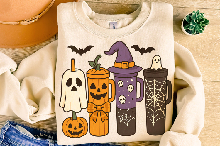 Halloween Obsessive Cup Disorder PNG, Halloween Ghost PNG