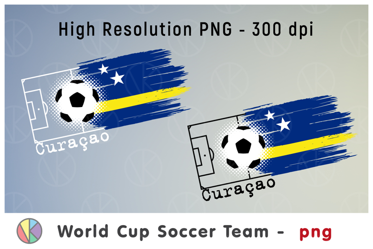 Curaçao National Soccer Team Flag. World Cup 2026