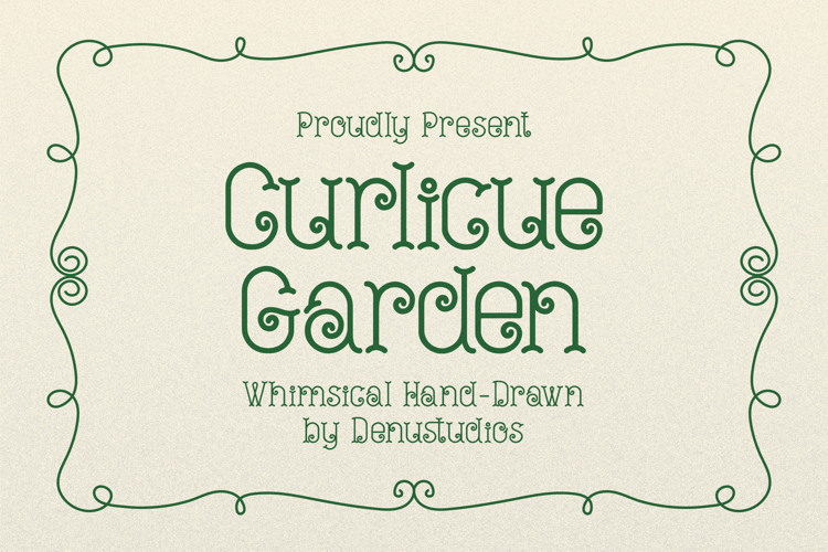 Curlicue Garden | Whimsical Hand Drawn