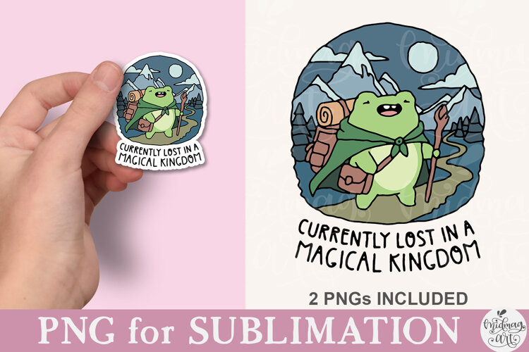 Currently Lost in a Magical Kingdom Frog PNG example image 1