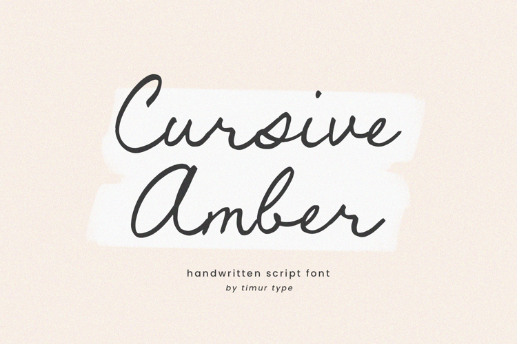 Cursive Amber - Handwritten Script Font