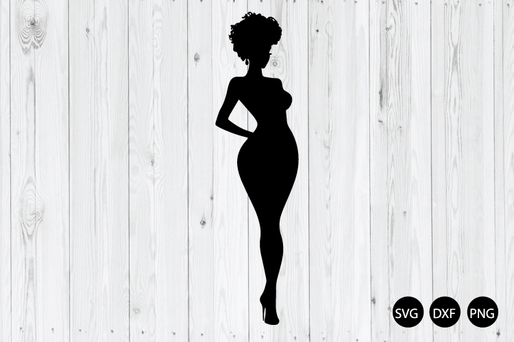 Curvy African American Woman SVG, Black Woman SVG