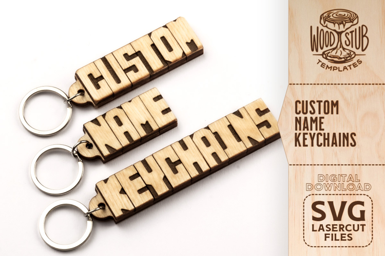 Custom Name Keychain, Name keychain svg, Keychain svg