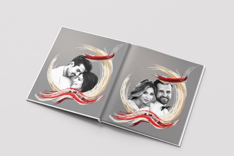 Custom Wedding Portrait Art Illustration Photo Effect