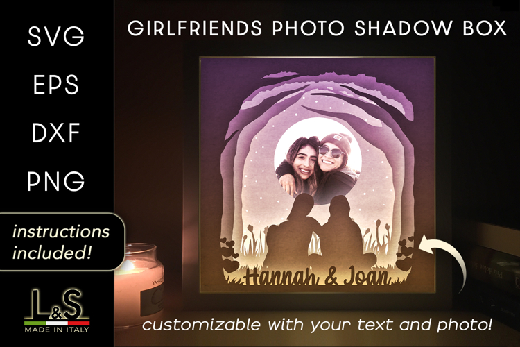 Personalized Friend Shadowbox | Picture Frame Svg
