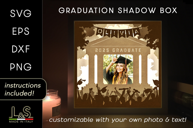 Personalized Graduation Shadow Box Svg | Cricut Light Box
