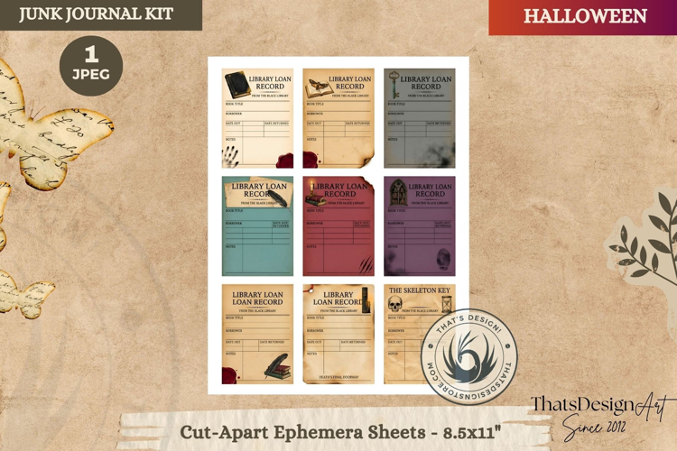Haunted House Halloween Junk Journal Cut-Apart Ephemeras