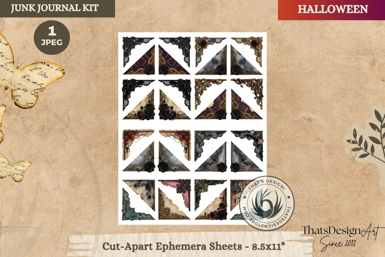 Haunted House Halloween Junk Journal Cut-Apart Ephemeras