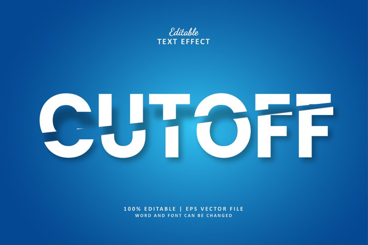 Cut Off Editable Text Effect Style example image 1
