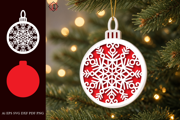 Decorative Christmas Ornament 2| Cut File | SVG