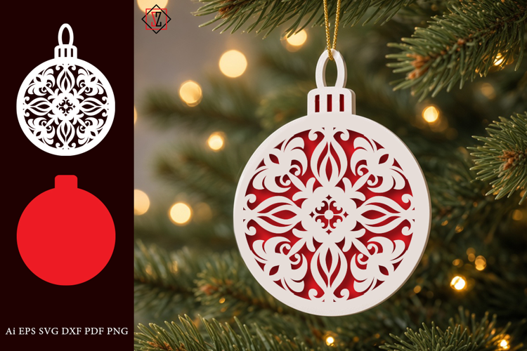 Decorative Christmas Ornament 3| Cut File | SVG