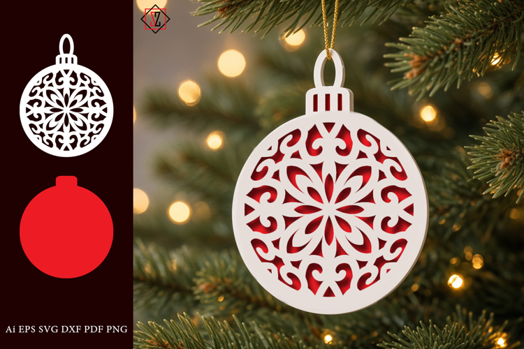 Decorative Christmas Ornament 5| Cut File | SVG