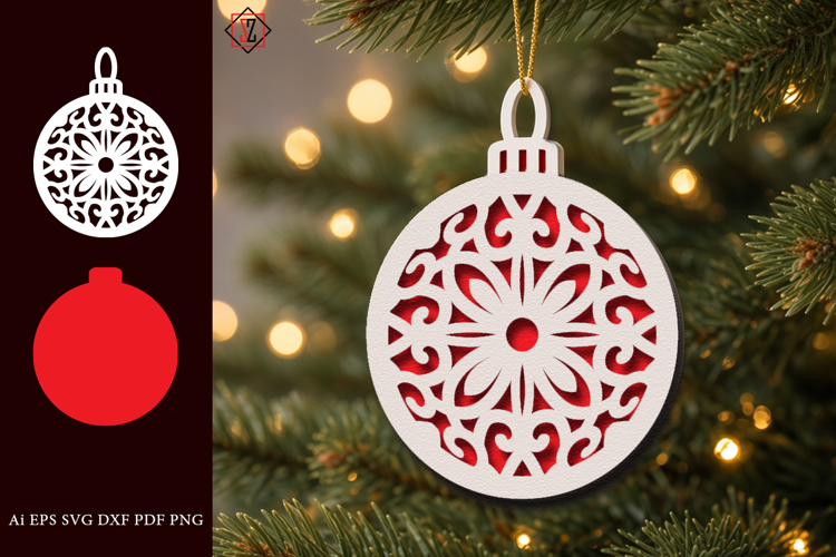 Decorative Christmas Ornament 6| Cut File | SVG