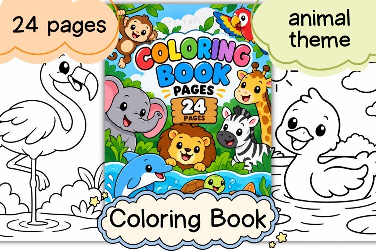 Cute Animal Coloring Pages for Kids