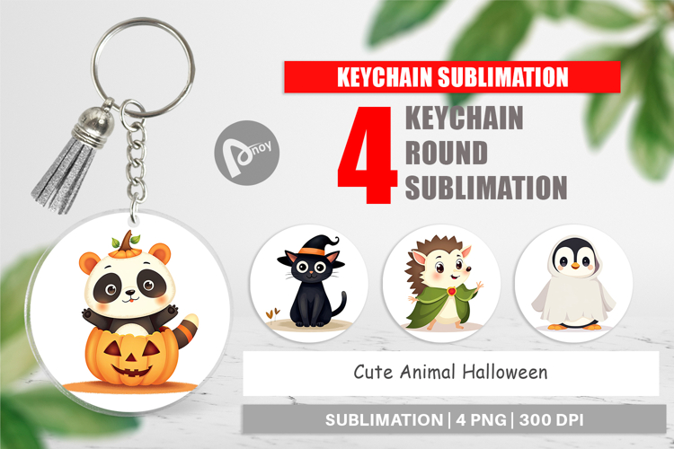 Keychain Cute Halloween Animals
