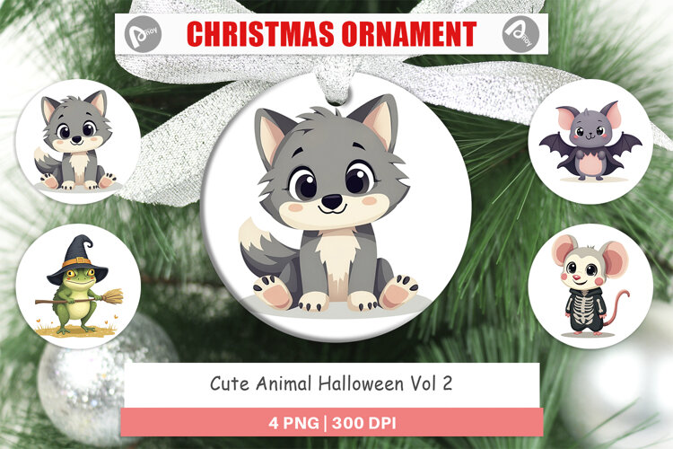 Ornament Cute Halloween Animals example image 1