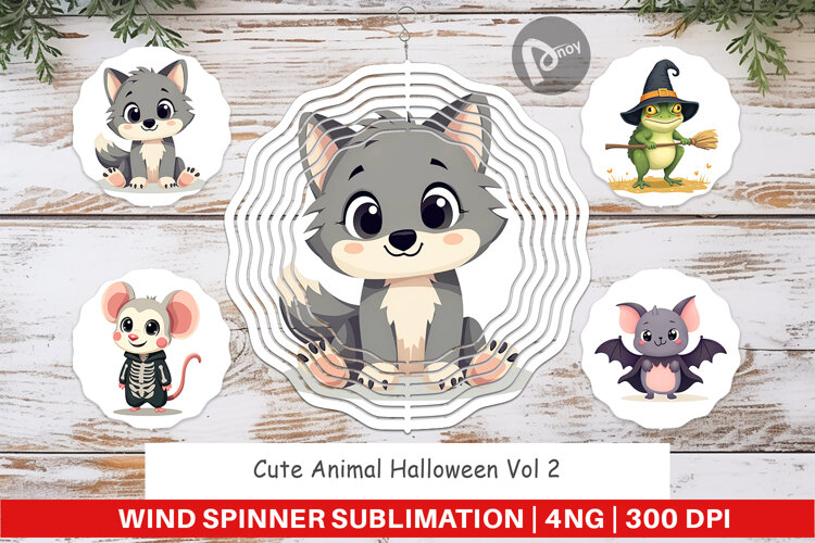 Wind Spinner Cute Halloween Animals example image 1
