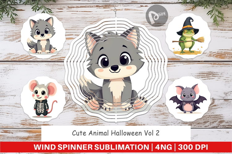 Wind Spinner Cute Halloween Animals