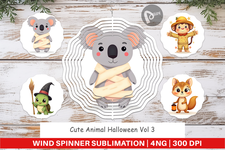 Wind Spinner Cute Halloween Animals