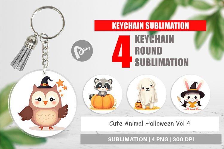 Keychain Cute Halloween Animals