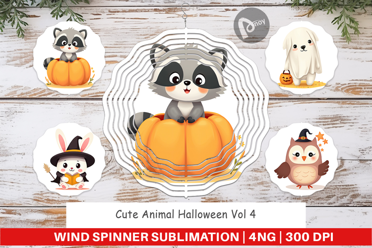 Wind Spinner Cute Halloween Animals