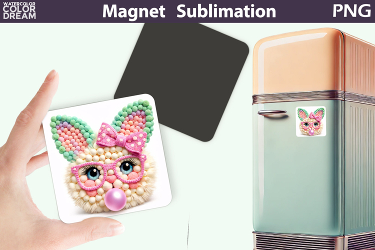 Easter Animal Magnet | Bunny Glasses Bubble Gum