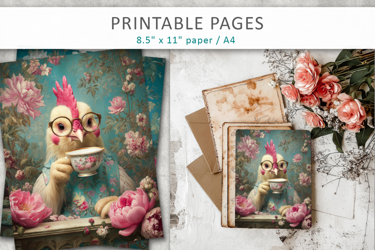 funny animal printable pages, digital paper