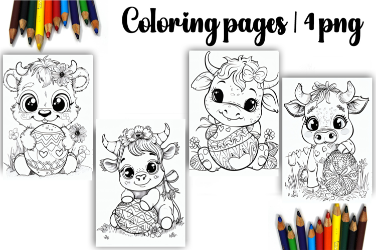 Cute animals Design |Easter Coloring pages