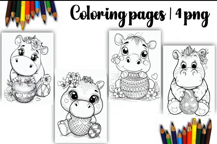 Cute animals Design |Easter Coloring pages
