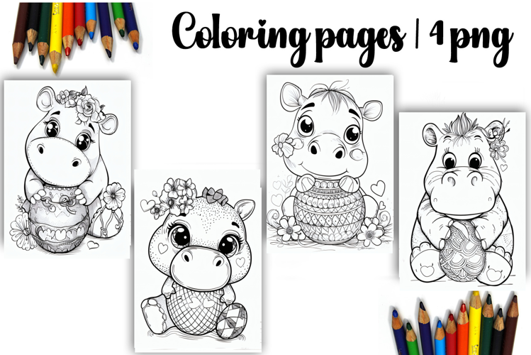 Cute animals Design |Easter Coloring pages
