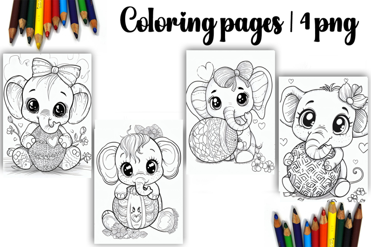 Cute animals Design |Easter Coloring pages