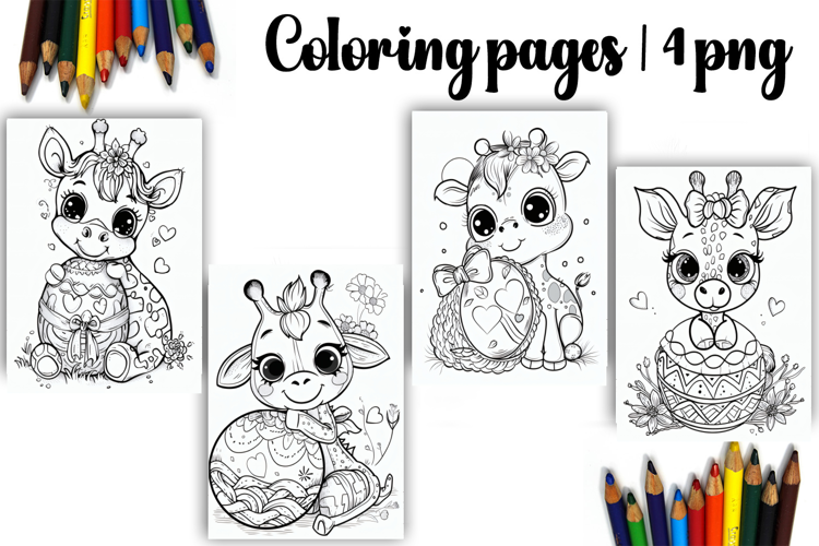 Cute animals Design |Easter Coloring pages