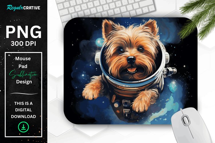 Cute Astronaut Dog Mouse Pad
