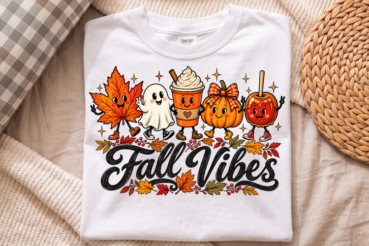 Cute Autumn Fall Vibes Pumpkin Design, Fall Vibes PNG