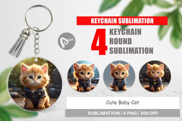 Keychain Cute Baby Cat