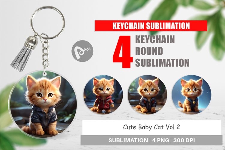 Keychain Cute Baby Cat