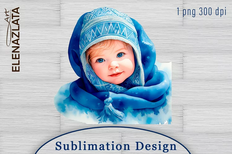 Vintage cute baby Clipart Watercolor Clipart