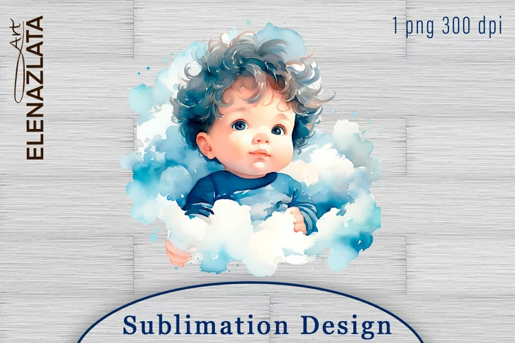 Vintage cute baby Clipart Watercolor Clipart