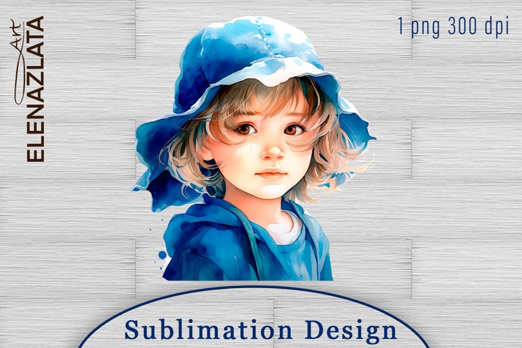 Vintage cute baby Clipart Watercolor Clipart