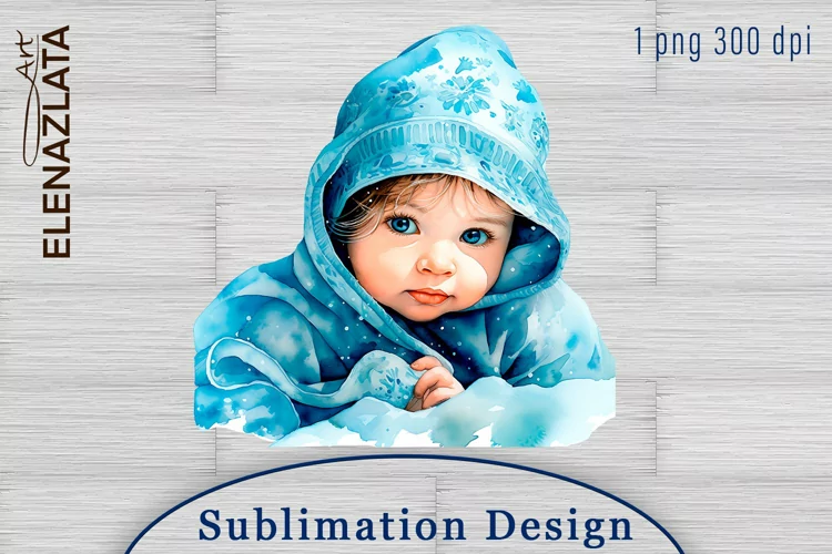 Vintage cute baby Clipart Watercolor Clipart