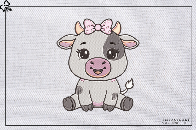 Cute Cartoon Cow Image 3