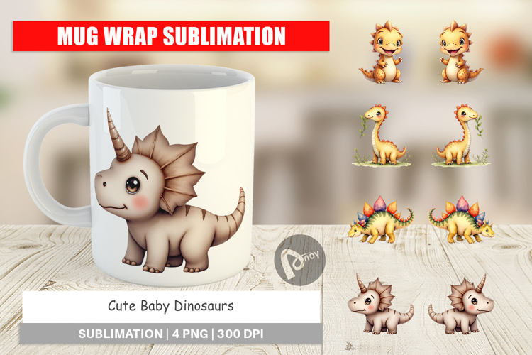 Baby Dinosaurs Mug Wrap