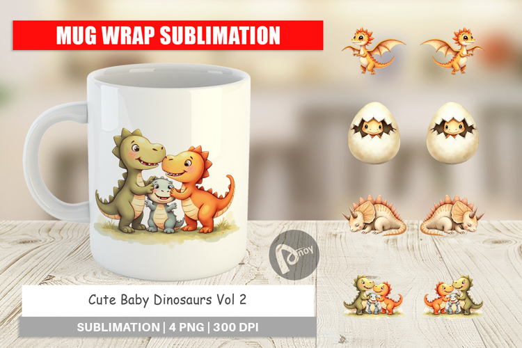 Baby Dinosaurs Mug Wrap