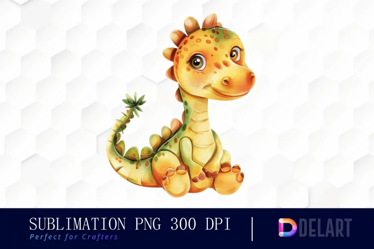 Cute Baby Dinosaurs Illustration Clipart