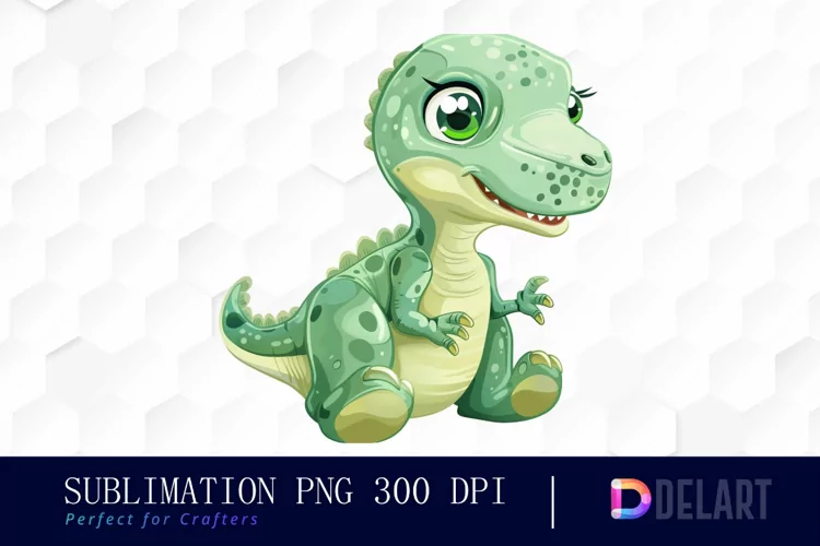 Cute Baby Dinosaurs Illustration Clipart