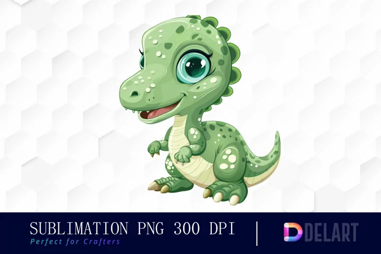 Cute Baby Dinosaurs Illustration Clipart