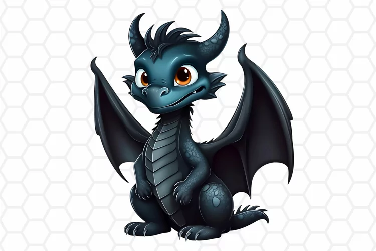 Cute Baby Dragon Clipart, Sublimation PNG